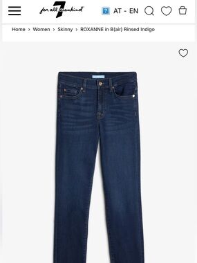 Women’s 7 For All Man Kind Roxanne Dark Indigo Skinny Jeans